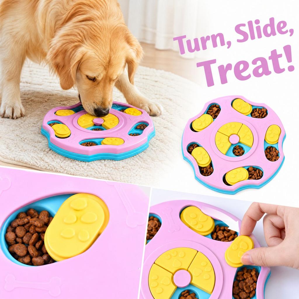 Hunde-Puzzle-Spielzeug Futterspender Langsamfresser Napf, Geformter Interaktiver Tierfutter Napf für Training und Langsames Fressen