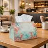 2D Flat, 1 Underwater-themed Tissue Box with Jellyfish and Coral Reef Pattern - Stain-resistant and Easy-to-clean Lid, Suitable for Bathroom, Car Napk