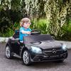 Children's electric car licensed Mercedes SLC 300 12V max speed 5 km/h sound and light effects remote control black