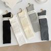 Double Needle Socks Pure Cotton Boneless Calf Socks Wind Solid Color Thin Knee Socks Spring And Autumn Thin Stockings