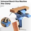 2 Inch Table Vise Clamp On Work Bench Vise 360 Degree Rotation Base Adjustable Woodworking Vise 360° Rotation Vise