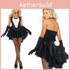 Stylish Women's Bunny Rabbit Costume With White Rabbit Bobbin Tail For Halloween