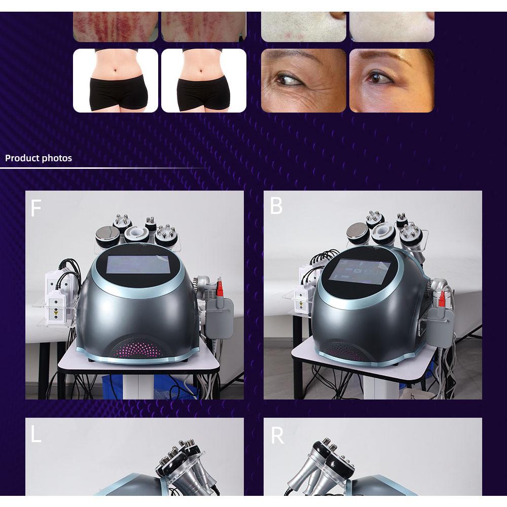 9-in-1 40kHz Cavitation 0.5MHz RF Laser 9 Heads LED Touchscreen Air Cooled 110V-220V AC Salon Body Contouring