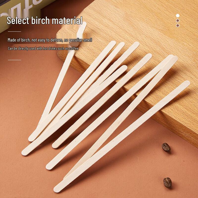 ZISIZ 23cm Biodegradable Wooden Coffee Stir Sticks