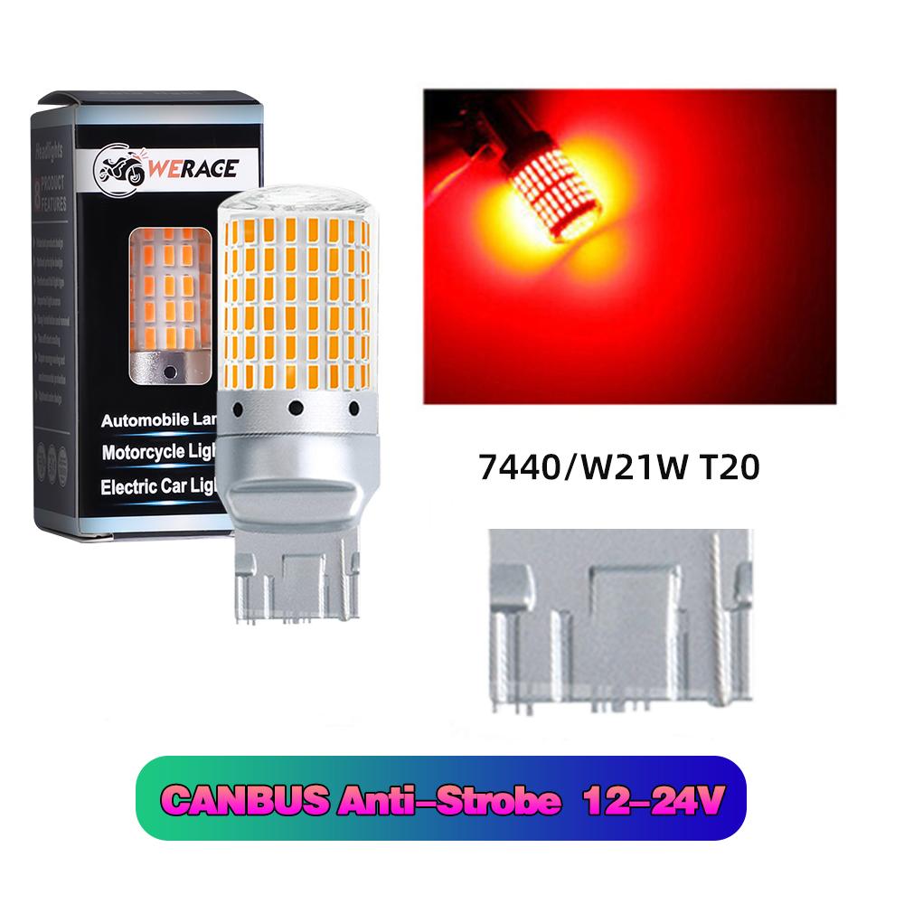 1pc Car Turn Signal Light LED CanBus No Error 144smd LED Brake Lamps 1156 PY21W BAU 15S BA 15S 1157 P21/BAY15D T20 7440/W21W