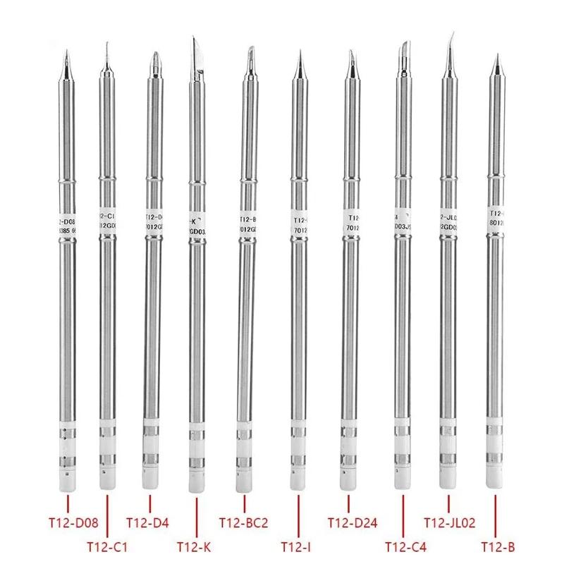 T12 Soldering Solder Iron Tips BCF1/B2/BC2/BC3/B/BCF2/BCF3/BL/C1/C4/D4/BC1/D24/D52 Type Iron Tip For Hakko FX951 STM32 OLED