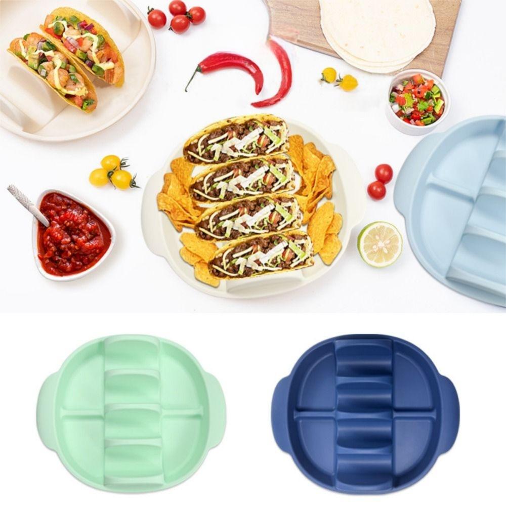 Non Slip Silicone Taco Holder Reusable Taco Display Stands Taco Divider Plate  Cooking