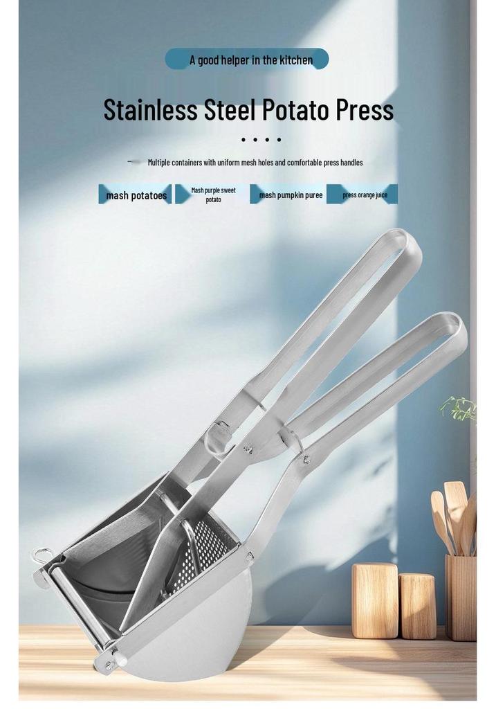 Stainless Steel Potato Masher & Ricer - Multipurpose Fruit Juicer