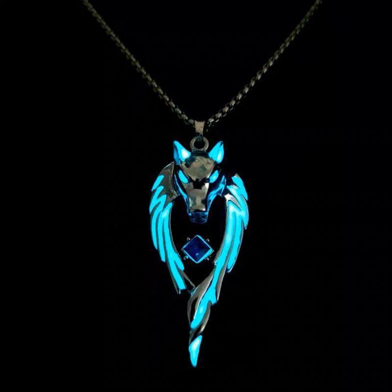 Flame Dragon Wolf King Necklace: Cool Unisex Pendant with Disco Hip-Hop Style