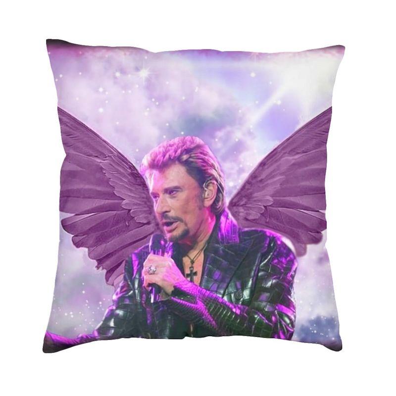 

Johnny Hallyday French Singer Cushion Cover xcm Velvet Heavy Metal Rock Throw Pillow Case Pillowcase Living Room Decoration 30x30cm