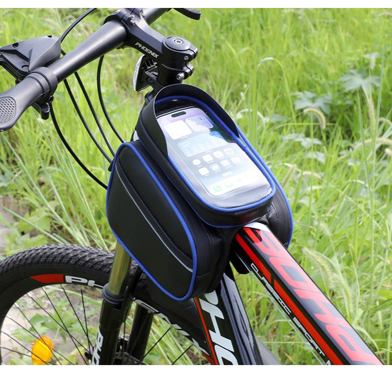 Waterproof Bicycle Front Beam Bag - Cycling Organizer for Mountain Bikes