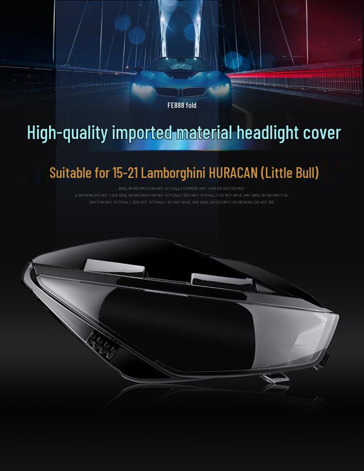 Lamborghini Huracan Headlight Lens Cover - "Little Bull" Replacement Lamp Face