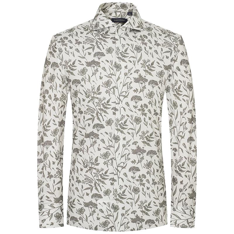 Baoxiniao Men s Business Commuter Printed Long Sleeve Shirt 39