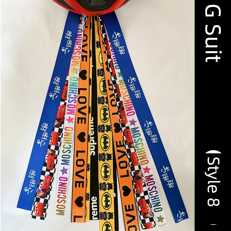 Kids Roller Skating Balance Car Ski Helmet Ribbon Self-Made Kids Balance Bike Stylish Decorative Doll Ribbon Dirty Braid