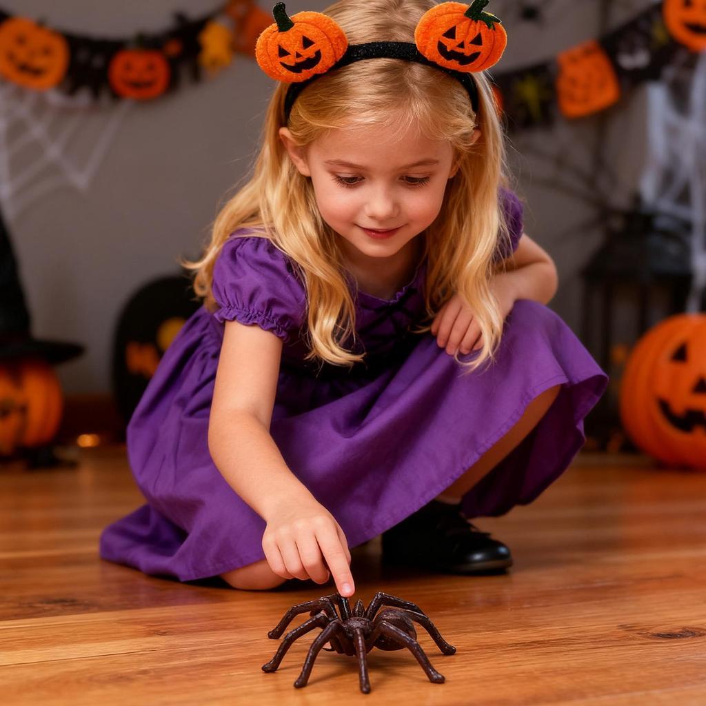 Halloween Spider Figure Gothic Horror Tabletop Ornament Cast Iron Spider Halloween Decoration For Mantel Windowsill Haunted