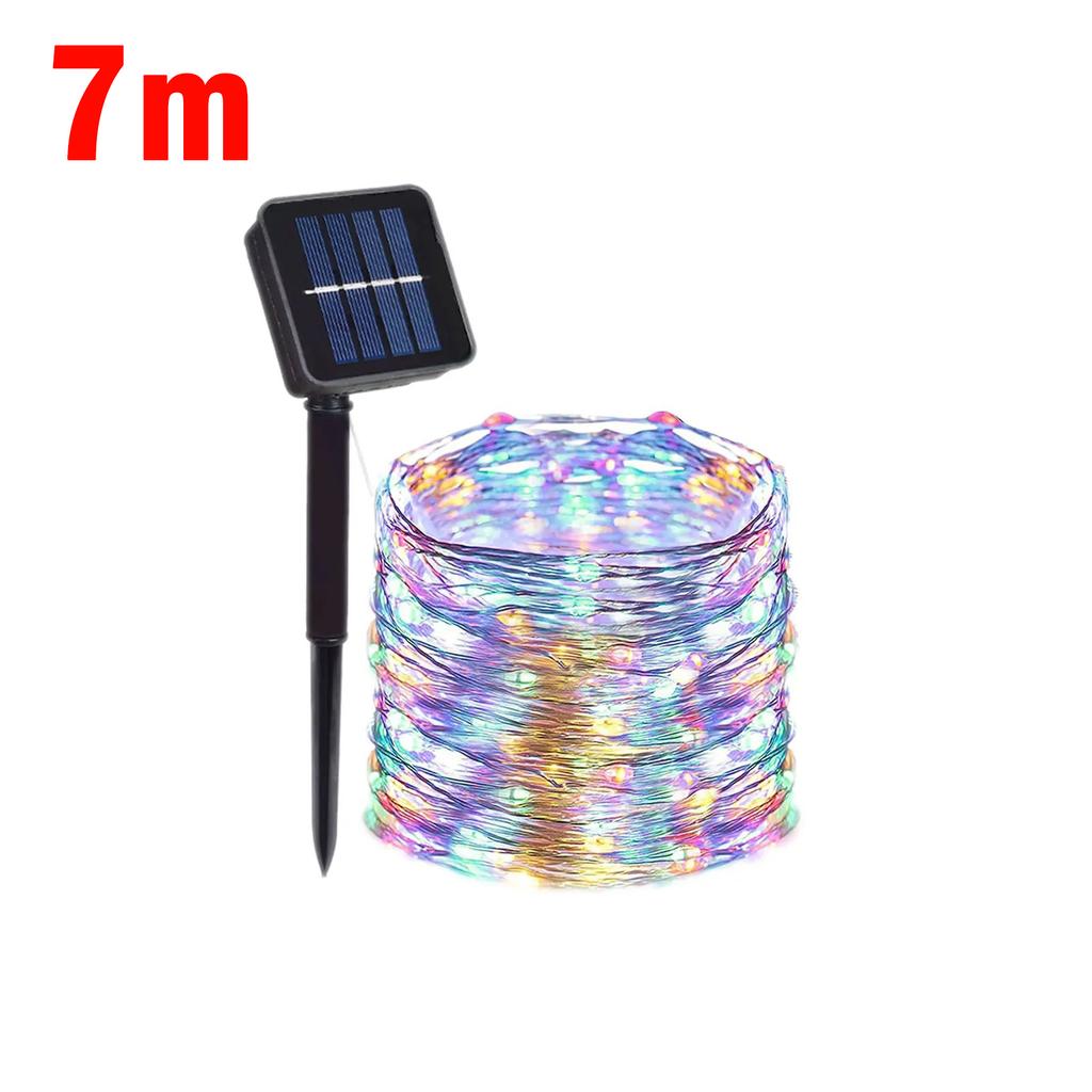 7m~20m Solar Led Light Outdoor Festoon Lamp Solar Garden Outdoor Waterproof Fairy Camping Garland String Christmas Decoration