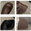 New Mid-calf Thick-soled Fashion Shoes for Women in Autumn and Winter with Belt Buckle Long Boots