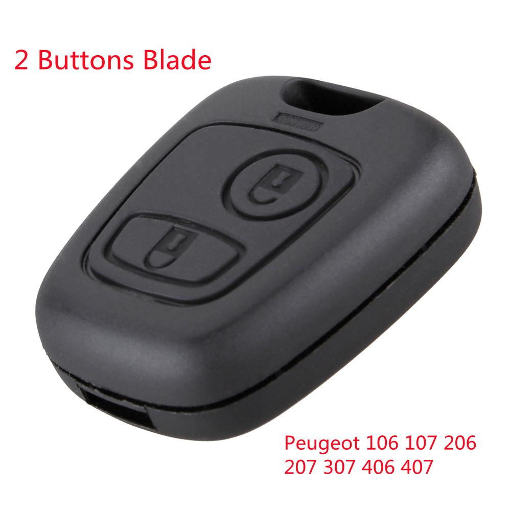 2 Buttons Car Remote Key Shell with 307/206 Blade Fit for Citroen C1 / C2 / C3 / C4 /XSARA Picasso/Peugeot 307 / 107 / 207 / 407