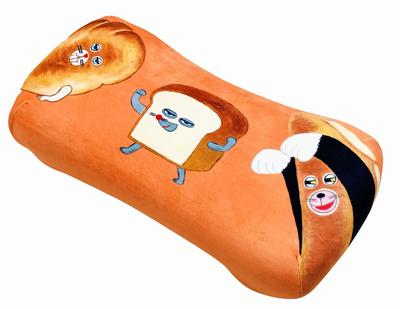 MORIPiLO Memory Foam Lumbar Bread Thief Relax Soft and Soft To the Soft Plush Nap Morishita Makura Pillow, (Mini Pillow), Touch, Toy, Pillow, Brown,