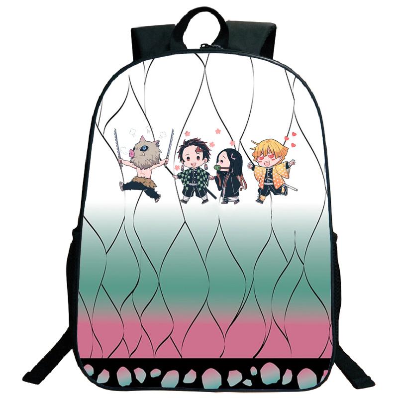Demon Slayer Backpack Kimetsu No Yaiba Tanjiro Nezuko Kamado Teenarges Schoolbag Laptop Bag Boys Girls Rucksack Travel Shoulder Bags