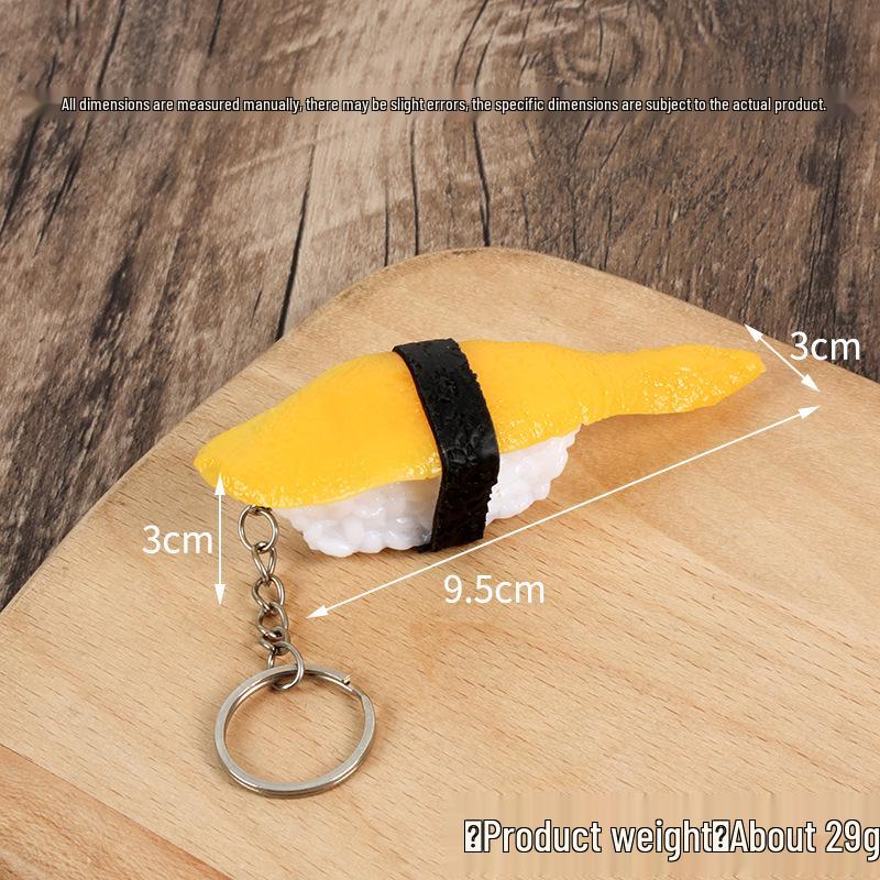 Sushi Pendant Keychain: Japanese Cuisine Display Prop