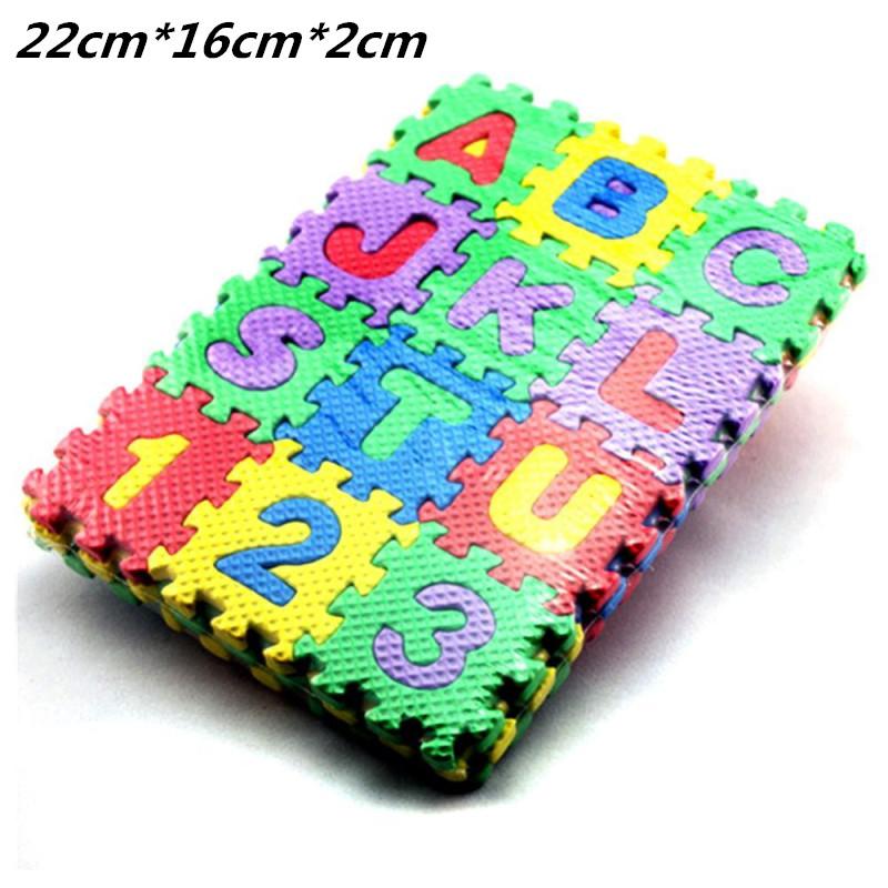 Mini 36PCS Children Foam Mats Letters Numbers Baby Kids Early Educational Puzzle Blocks Floor Children Soft Mat Alphabet Toys