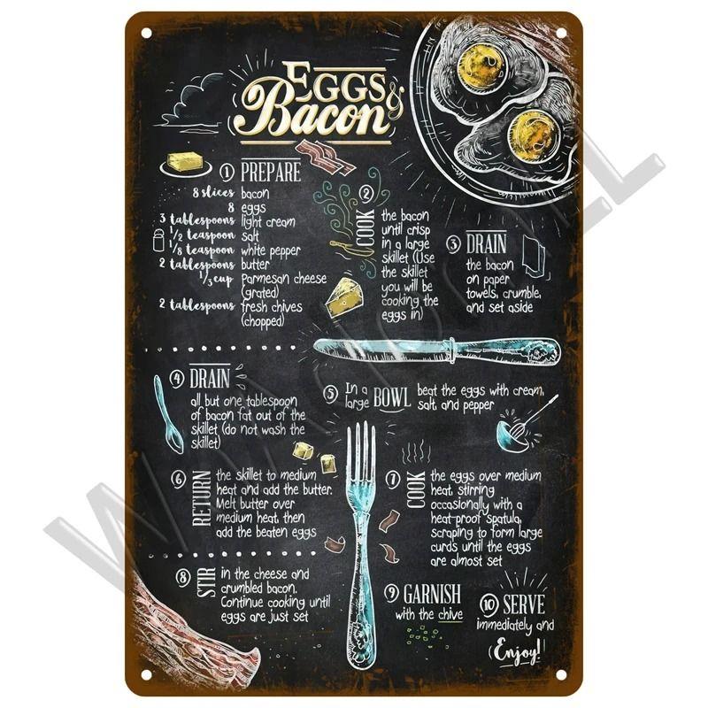 Retro Metal Wall Art Sign Home Decor Vintage Tin Poster