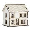 UPKOCH Miniaturhaus Holzhaus Architekturmodell Bausatz DIY Diorama Landschaftsteile Puppenhaus Struktur Miniaturgarten Eisenbahnmodell