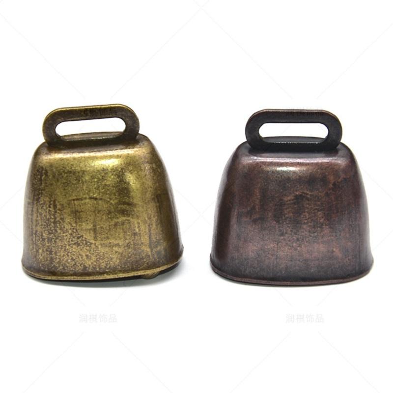 Metal Cow Bell Retro Grazing Bell for Horse Sheep Cats Pets Anti-Theft for Dog Animal Copper Loud Cowbell Wind Chime Pendant