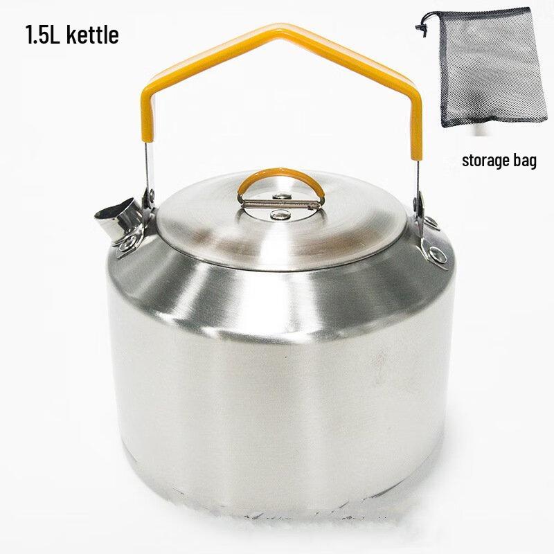 

Portable Stainless Steel Outdoor Kettle 1.5L
