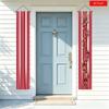 2D Flat, 2D Door Banner, 2pcs 2pcs Red & White Vertical Stripe Candy Cane Pop Art Door Curtain Panels - Classic Horizontal/Vertical Banner Suitable fo