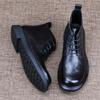 Martin boots men's boots leather high-top autumn and winter velvet thick-soled casual mid-top leather shoes men's leather boots