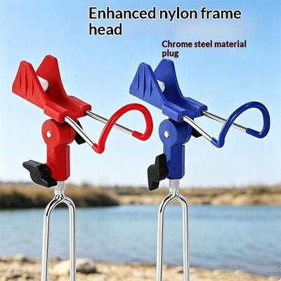 Fishing Rod Holder Heavy Duty Portable Foldable Rust Proof with Ground Spike for Anglers of All Skill Levels