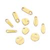 50pcs Stainless Steel Small End Tail Charm Pendant Necklace Extender Chain Charms for DIY Jewelry Making Crafts Accessories