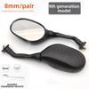 1Pair Universal Electric Scooter Rearview Mirror  for GY6 50cc 125cc 150cc Chinese ATV QUAD