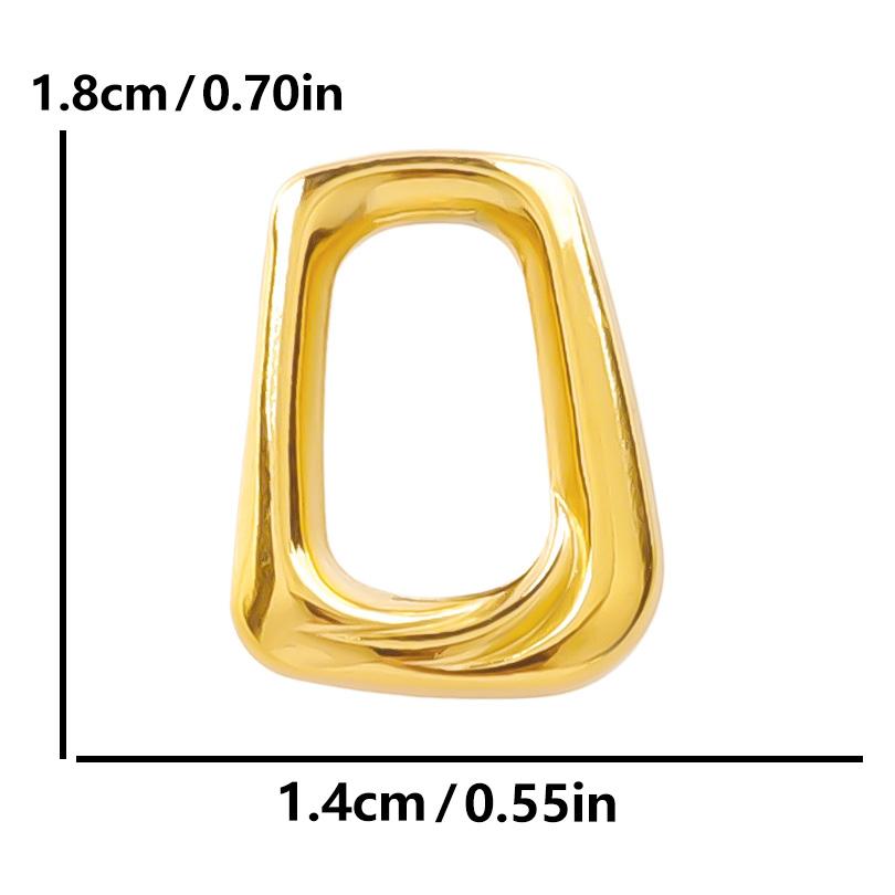 6 Stück/Los Unregelmäßige Geometrische Hohlverbinder Anhänger Edelstahl Charms Für Schmuckherstellung Zubehör Goldfarbe Oval Rund