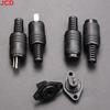 JCD 5pcs 2Pin DIN Speaker Wire Plug 2P Hifi Loudspeaker Cable Solder Connector Male Female Socket