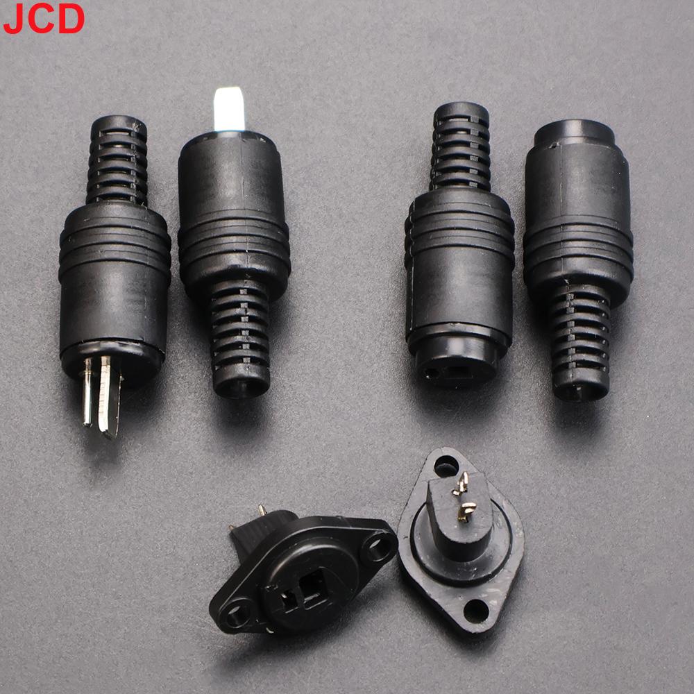 JCD 5pcs 2Pin DIN Speaker Wire Plug 2P Hifi Loudspeaker Cable Solder Connector Male Female Socket