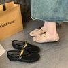 Zapatos individuales de malla transpirable de suela plana para mujer 2025 nuevo verano huecos Mary Jane zapatos suaves de noche sandalias con puntera