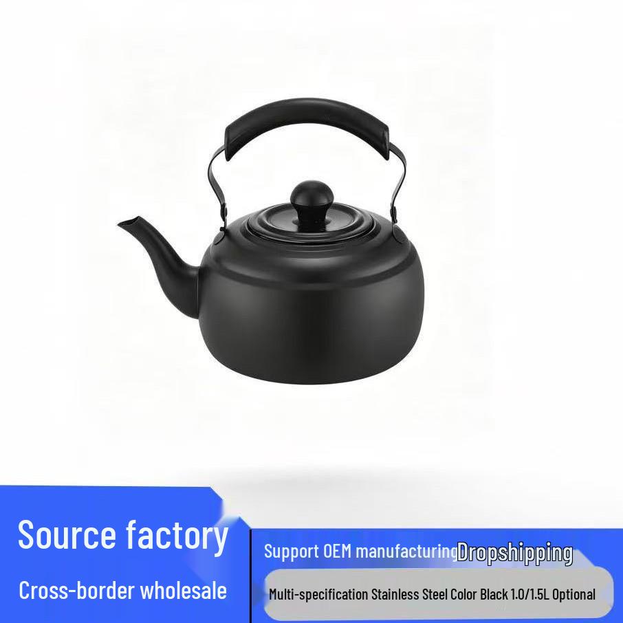 Thickened Stainless Steel Water Kettle with Strainer, Induction and Stove Compatible for Outdoor Use