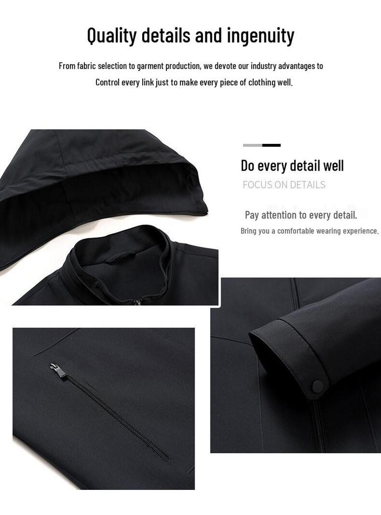 Men's High-End Hooded Business Jacket for Autumn 2025 - Elegant Middle-Aged Dad's Coat