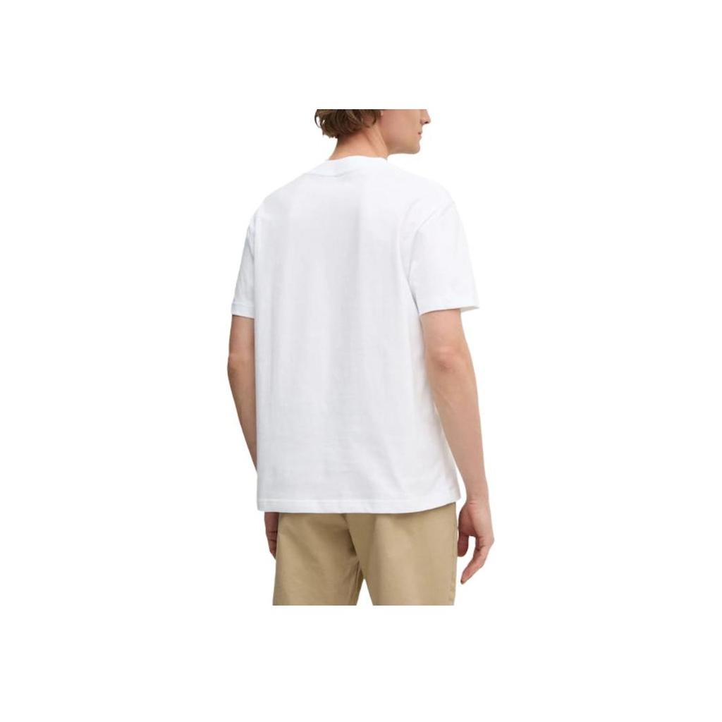 Calvin Klein Round Neck Short Sleeve Letter T-Shirt Men Tops White J30J327086-YAF