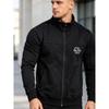 Men's Plus Size Cotton Track Jacket (Sizes L-6XL) - Full Zip Stand Collar Sweatshirt with Pockets - Big and Tall Casual Outerwear