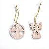 Crafts Drop Pendant Xmas Hanging Snowflake/Star/Angel Wooden Ornaments Christmas Tree Decoration