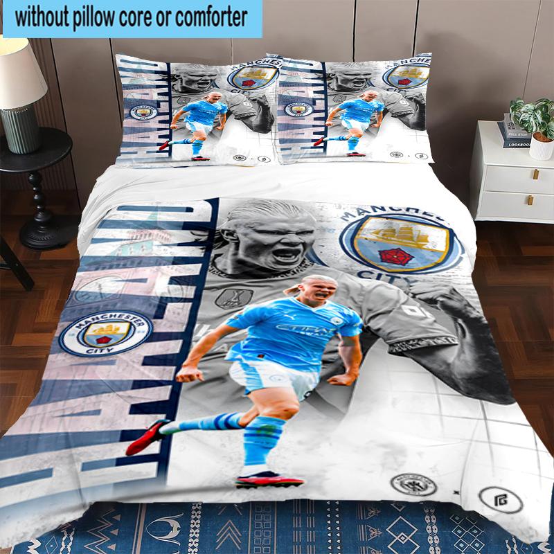 3PCS Erling Haa-land's Electric Moment Bedding Set,Including 1pc Duvet Cover And 2pcs Pillowcases Perfect for Bedroom, Dormitory, Fan Christmas gift