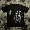 Klassisk Y2K Gotisk Stil T-shirt Tryck Överdimensionerad T-shirt High Street Skjortor Gotisk Rund Hals Bomulls Toppar Nya Herr Dam