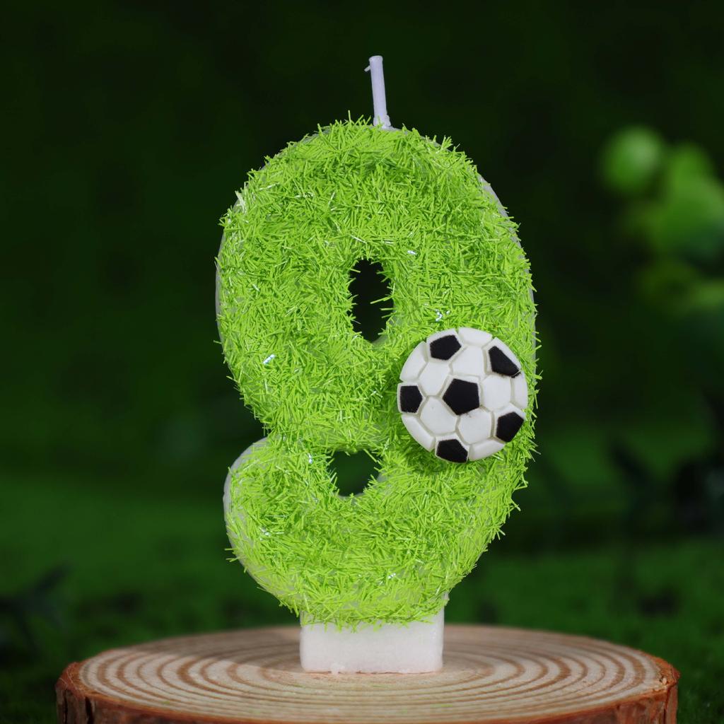 Sports Football Digital Birthday Candle Cake Party Celebration Decoration Football Loves Birthdays Handmade Digital Candle