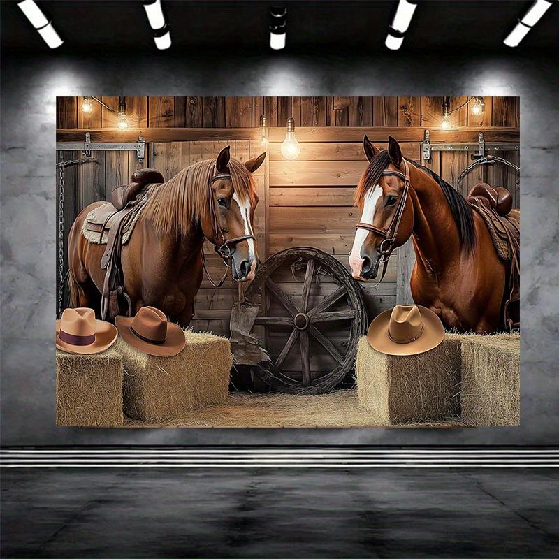 American Country Cowboy Style Decorative Tapestry Ranch Theme Store Photography Studio Background Retro Wild Style