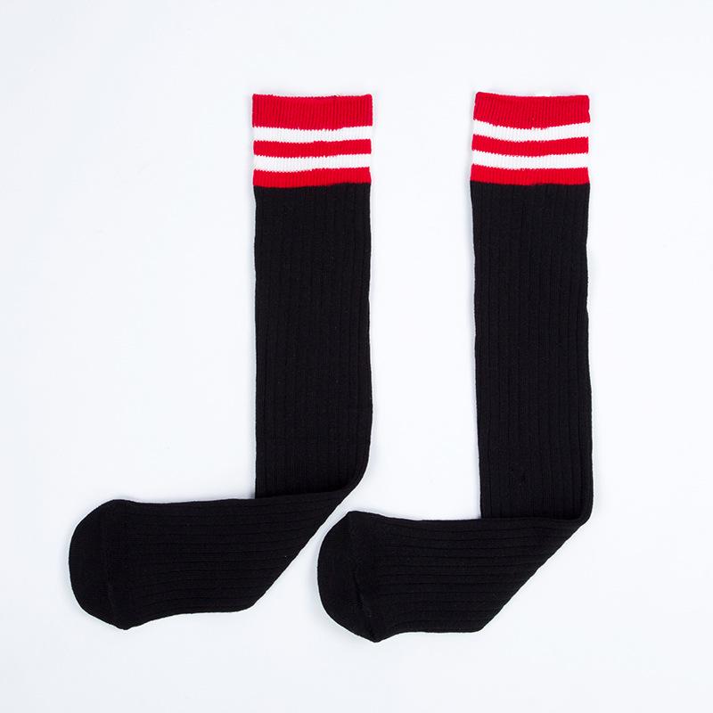 2020 Seasonal Kids' Stripe Knit Cotton Knee-High Socks for Girls