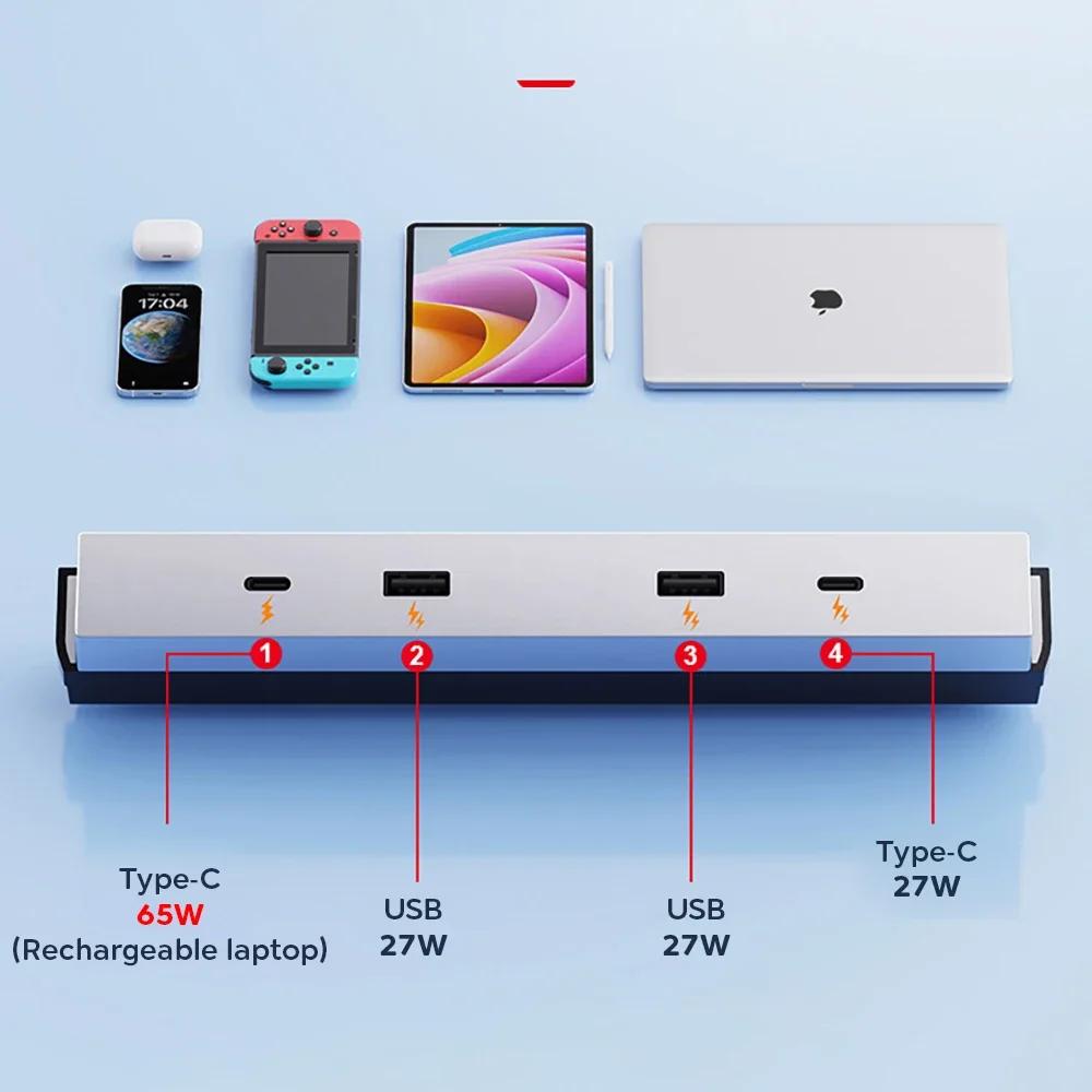 65W Expansion Dock Central Control Charging Shunt USB HUB Accessories Extender Fast Intelligent For Tesla Model 3 Highland 2025
